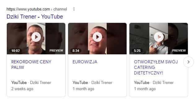 Dziki trener na youtube